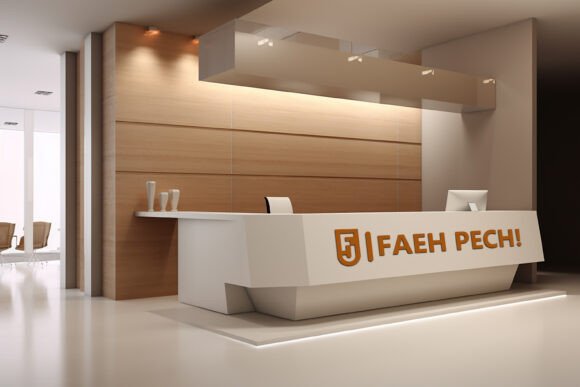 Download Office Reception Desk Mockup - Mockup Collection