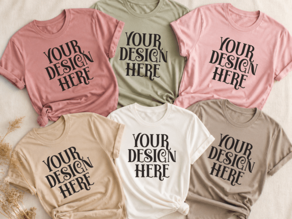 Download Bella Canvas 3001 Group T-Shirt Mockup - Mockup Collection