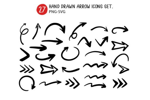 Download Hand Drawn Arrow Icons Set. - Arrow Collection