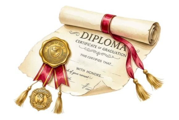 Download Graduation Diploma Certificate Scroll - Premium Resources