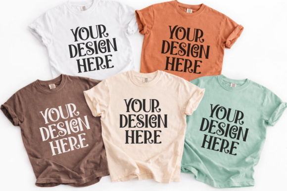 Download Comfort Colors 1717 Group Shirt Mockup - Mockup Collection