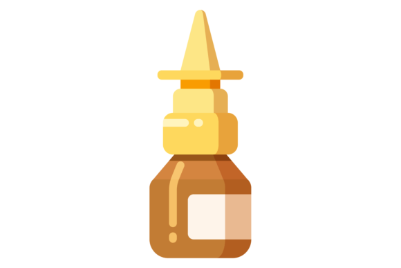 Download Nasal Spray Icon. Medical Flu Color Trea - Flu Collection